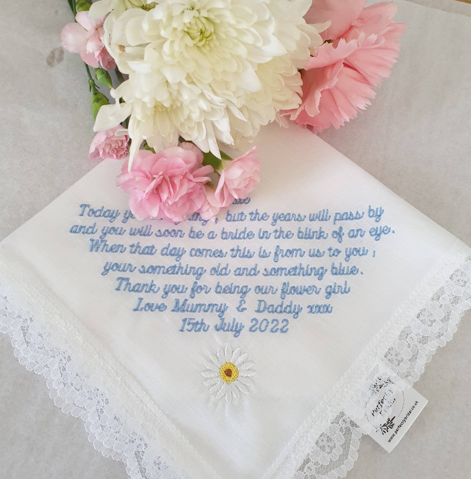 Flower 2024 girl handkerchief