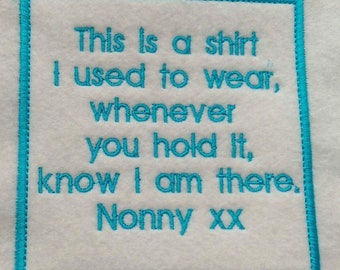 Personalised Memory Patch 4" Square This is a shirt I used to wear