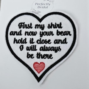 Memory Patch First my shirt  3&quot; heart  sew on patch
