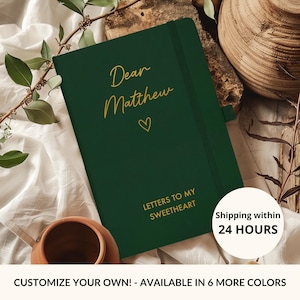Cuaderno personalizado con cartas para tu pareja, diario con cartas de amor personalizadas, regalo para él, regalo romántico de aniversario, regalo de bodas para tu marido
