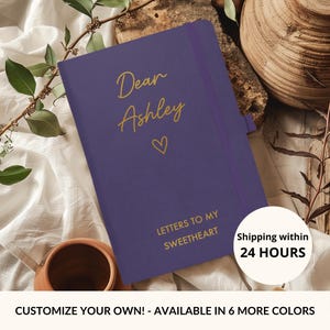 Cuaderno personalizado con cartas para tu pareja, diario con cartas de amor personalizadas, regalo para él, regalo romántico de aniversario, regalo de bodas para tu marido