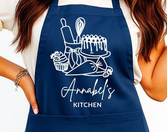 Delantal de cocina personalizado | Delantal de repostería con nombre