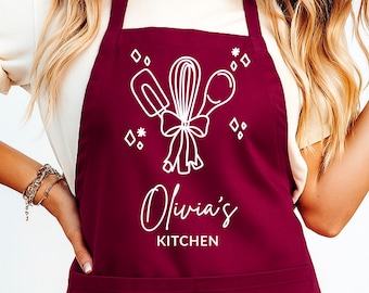 Personalisierte Backschürze | Küchenschürze mit Name & Design