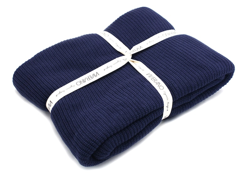 Soft Organic Cotton Knit Throw Blanket. Eco-friendly Gift Ideas image 6