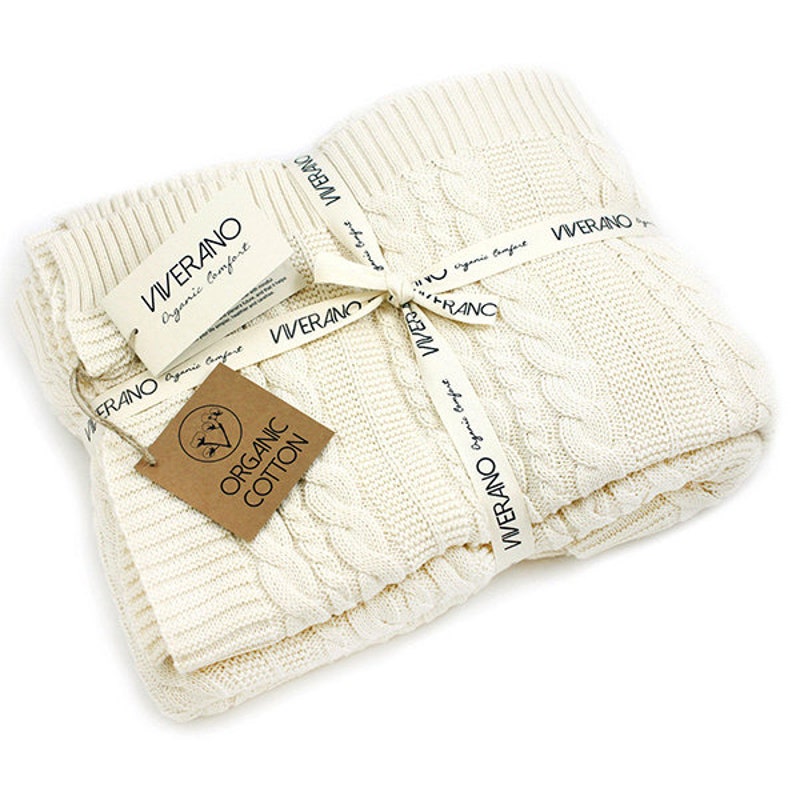 Lilette Knit Bris Blanket - Pure White Cable main image 0