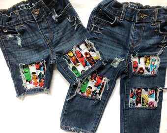 marvel denim shorts