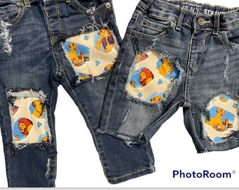 lion king fabric birthday lion king outfit shorts skinny jeans distressed