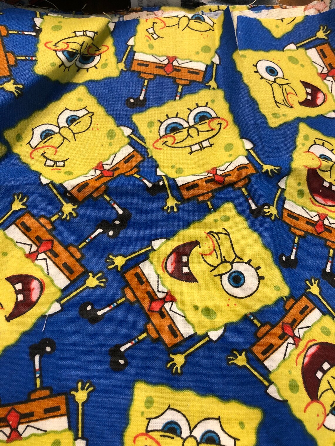 Spongebob Squarepants Birthday Jeans Fabric Ripped Distressed Etsy