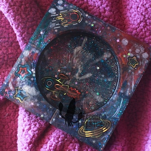 Out Of This World -- Neon Space Resin Ash Tray