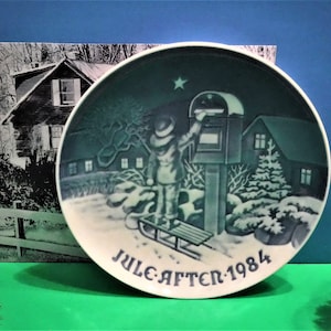 BING & GRONDAHL 1984 CHRISTMAS Plate...&quot;The Christmas Letter&quot;...From Our Private Collection...Includes All Original Packaging