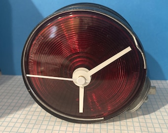 AUTOMOTIVE THEMED CLOCK For Shelf Or Desk Top, Fabricated From Vehicle Turn Signal Lamp, All New Materials
