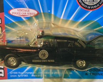 1957 FORD SEDAN Diecast Police Cruiser...1/43 Scale, Made By Road Champs, Georgia Department Of Public Safety