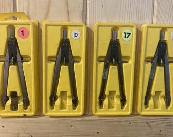 ALVIN MASTER BOW 804 Compass, Divider, Set of 4, Used, Some Incomplete