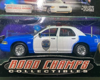1999 FORD CROWN VICTORIA Diecast Police Cruiser...1/43 Scale, Made By Road Champs, Juneau Police Department