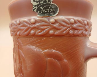Vintage Fenton Decorative Art Glass Liberty Bell Stein Colonial Bicentennial Mug 1776 1976 Embossed Americana Collectible 6.75 Inch
