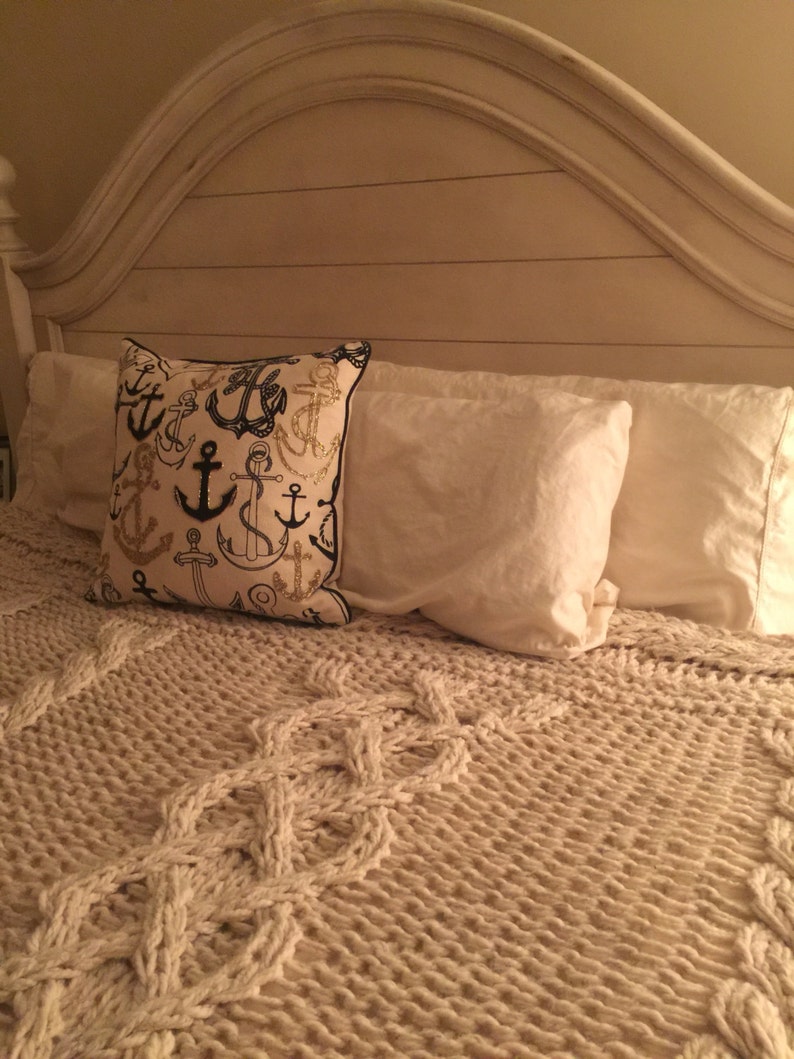 Cable & Rope Oversized Hand Knitted Mega Chunky Blanket / Etsy