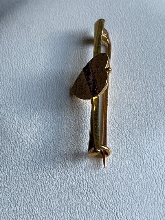 9ct gold Mizpah brooch - image 3