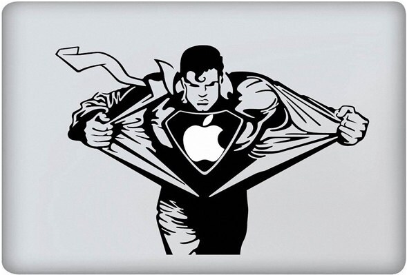 superman macbook sticker superman macbook sticker