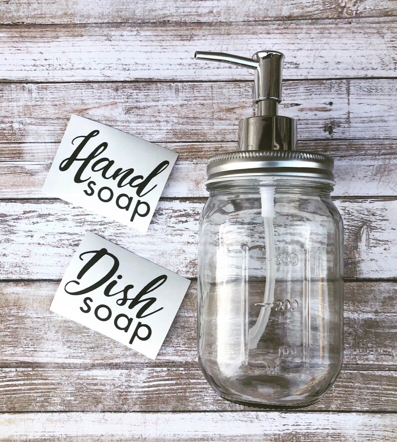 Hand Soap Dish Soap Hand Lotion Label Decals for Masor Jar Etsy