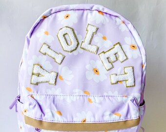 Daisy backpack, name backpack, name book bag, preschool backpack, personalized backpack, custom backpack, custom name gift, back to school