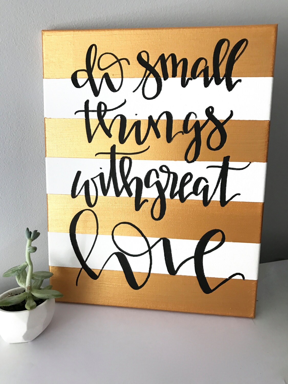 Do Small Things With Great Love Mother Teresa Quote Striped Etsy