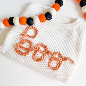 Pull Boo, pull bébé automne, pull automne enfant en bas âge, pull Halloween, tenue d&#39;Halloween, bébé d&#39;Halloween, tenue automne bébé
