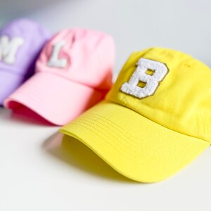 Varsity Letter Baseball Cap: Women's Initial Monogram Hat