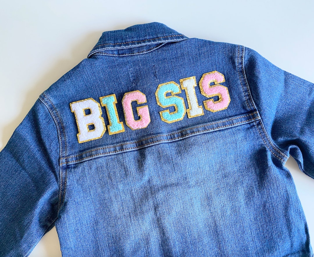 Big Sister Jean Jacket, Baby Denim Jacket, Big Sister Announcement