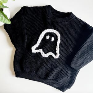 Ghost sweater, fall baby sweater, fall toddler sweater, Halloween sweater, Halloween outfit, Halloween baby, fall baby outfit