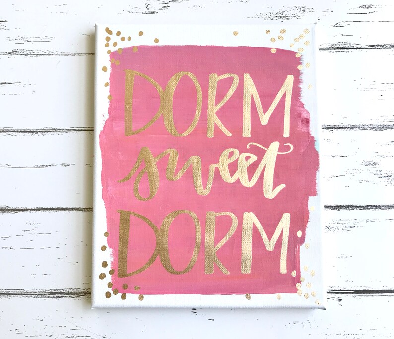 Dorm sweet dorm sign dorm wall decor dorm wall art college Etsy