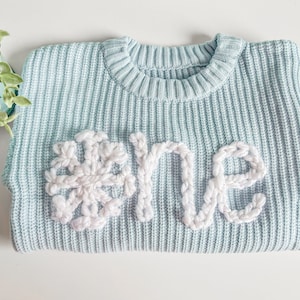 Snowflake sweater, toddler snowflake outfit, baby snowflake outfit, first birthday one sweater, first birthday outfit, snow queen birthday