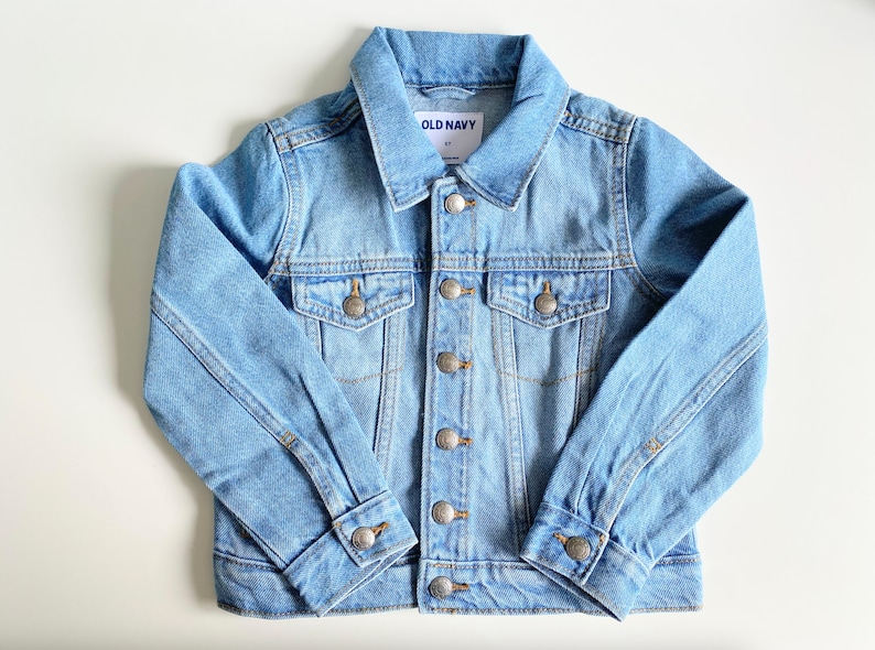 Personalized jean jacket, baby denim jacket, baby name jacket, toddler jean jacket with name, toddler name jacket, girls jean jacket image 5
