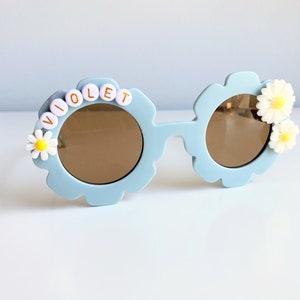 Personalized Daisy Sunglasses: Retro Flower Sunglasses for Toddler