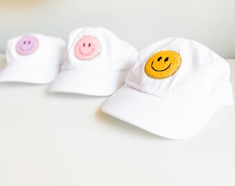Toddler smiley hat, smiley hat, toddler baseball hat, baby smiley hat, baby baseball cap, toddler smiley face hat, smiley face hat