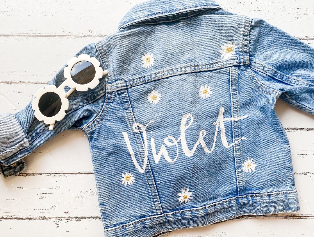 Personalized Jean Jacket, Baby Denim Jacket, Baby Name Jacket, Toddler ...