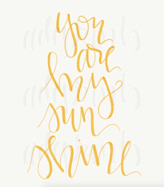 Electronic Down load- Yourself are my sunlight- printable artwork, printable wall decor, printable quotation indicator, nursery artwork photograph regarding You Are My Sunshine Printable called Electronic Down load- Your self are my sun- printable artwork, printable wall decor, printable estimate indicator, nursery artwork