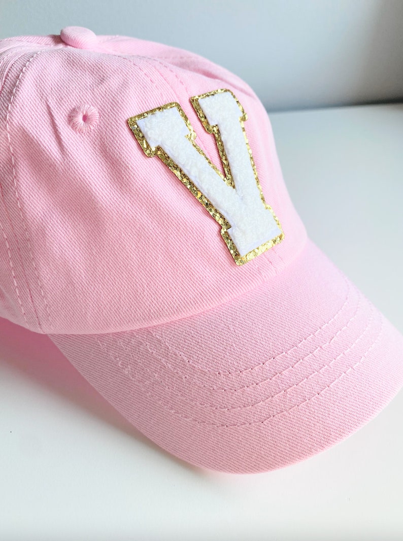 Toddler initial hat, baby initial hat, baby monogram hat, toddler varsity letter hat, varsity letter hat, baby letter hat, baby letter hat image 3