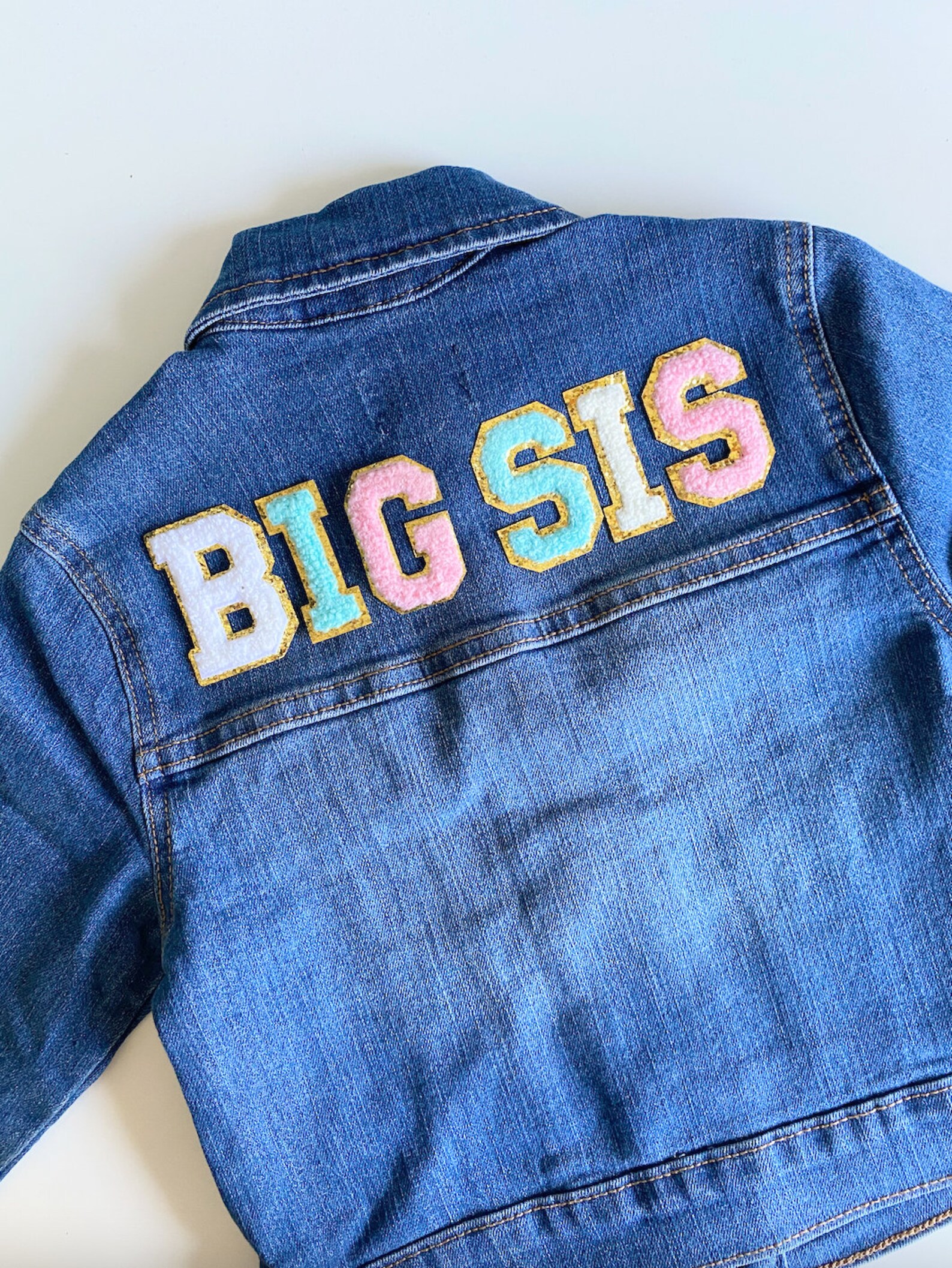 Big Sister Jean Jacket Baby Denim Jacket Big Sister Etsy