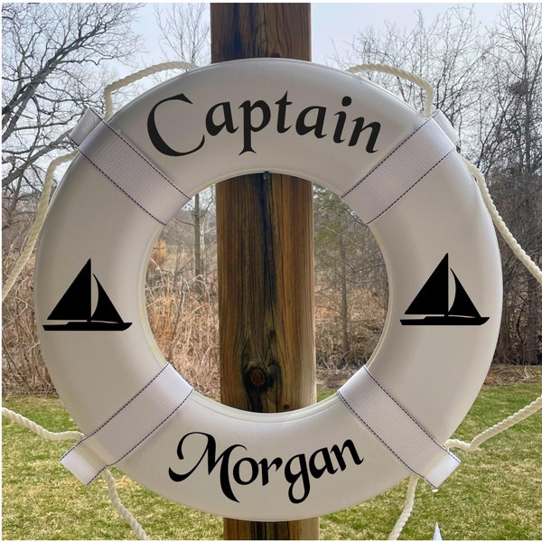 Personalized Life Ring | Custom Life Ring - Captain Gift | Custom Pool Decor | Custom Boat Decor | Personalized Life Ring | Pool Gift