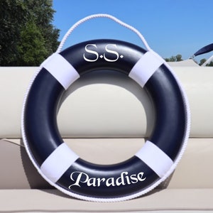 Custom Life Ring Nautical Decor | Custom Life Ring | Gift for Sailor | Sailboat | Personalized Nautical Wall Decor | Pool Gift - Indoor