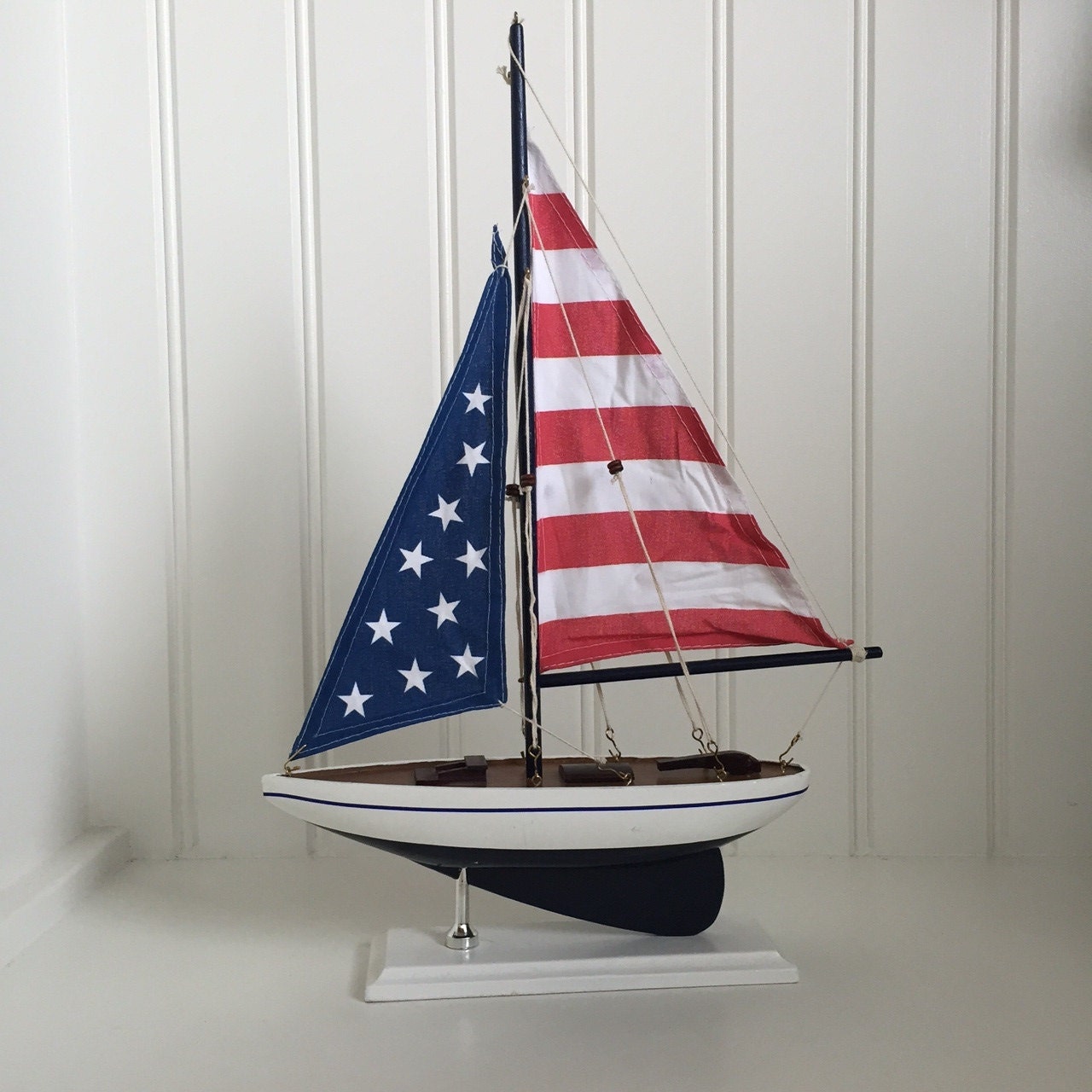 USA Wooden 17 Model Sailboat model ship model boat Etsy