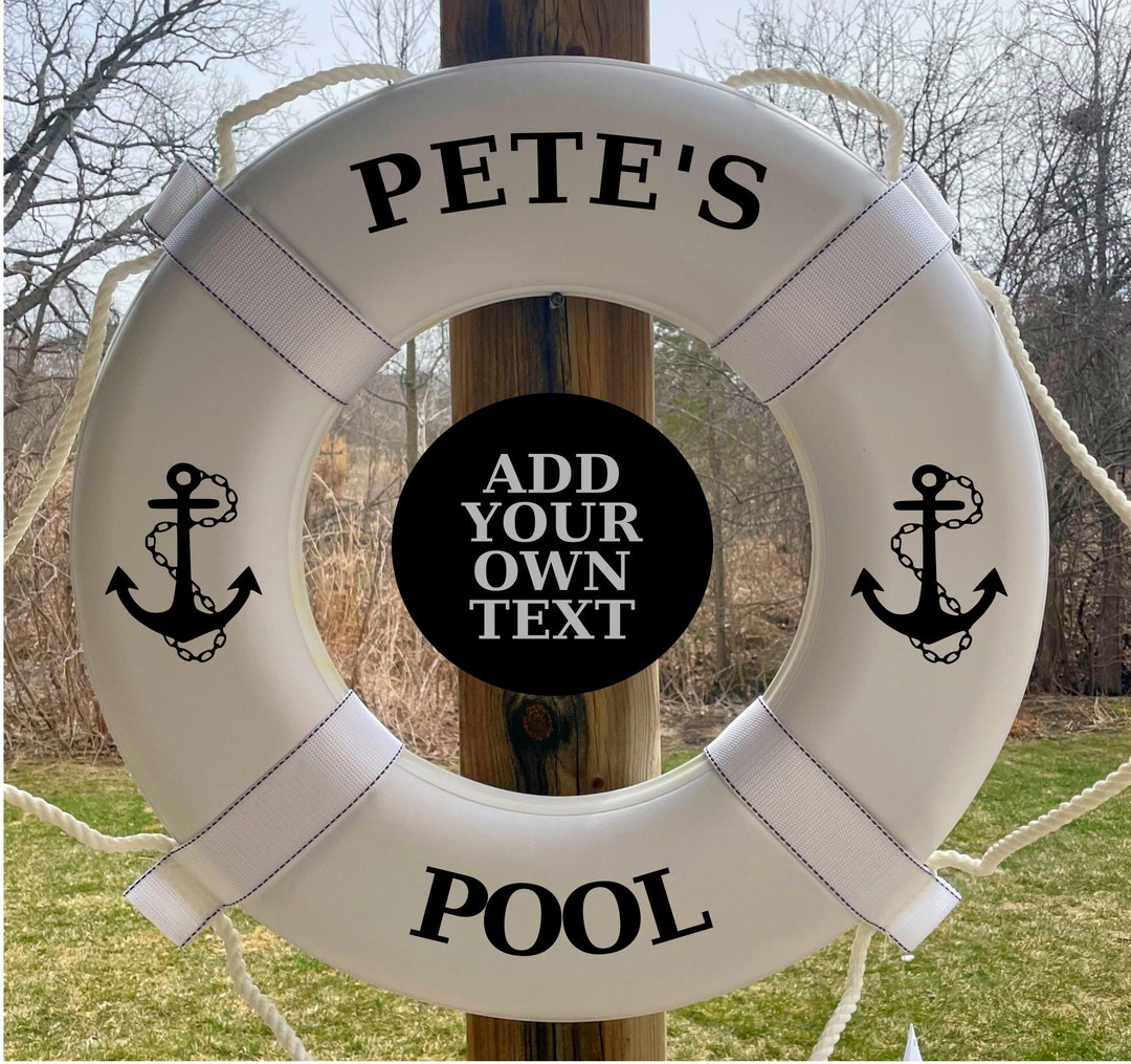 Custom Life Ring USCG Life Ring Custom Pool Decor Custom Boat Decor