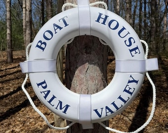Decorative Life Ring | Custom Life Ring - 4 sided  | Custom Pool Decor | Custom Boat Decor | Personalized Life Ring| Display