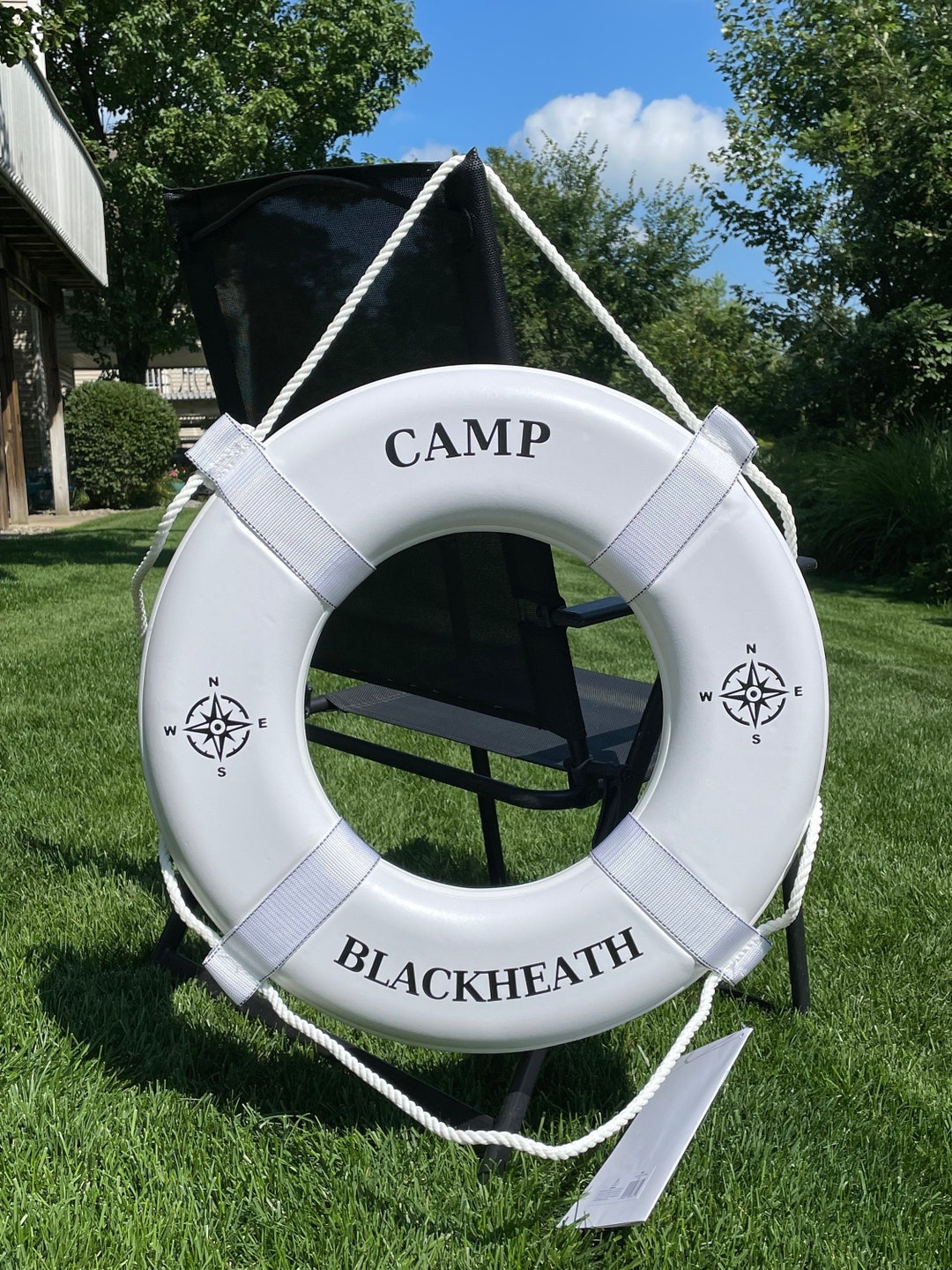 USCG Approved Life Ring With Compass Rose Custom Pool Etsy