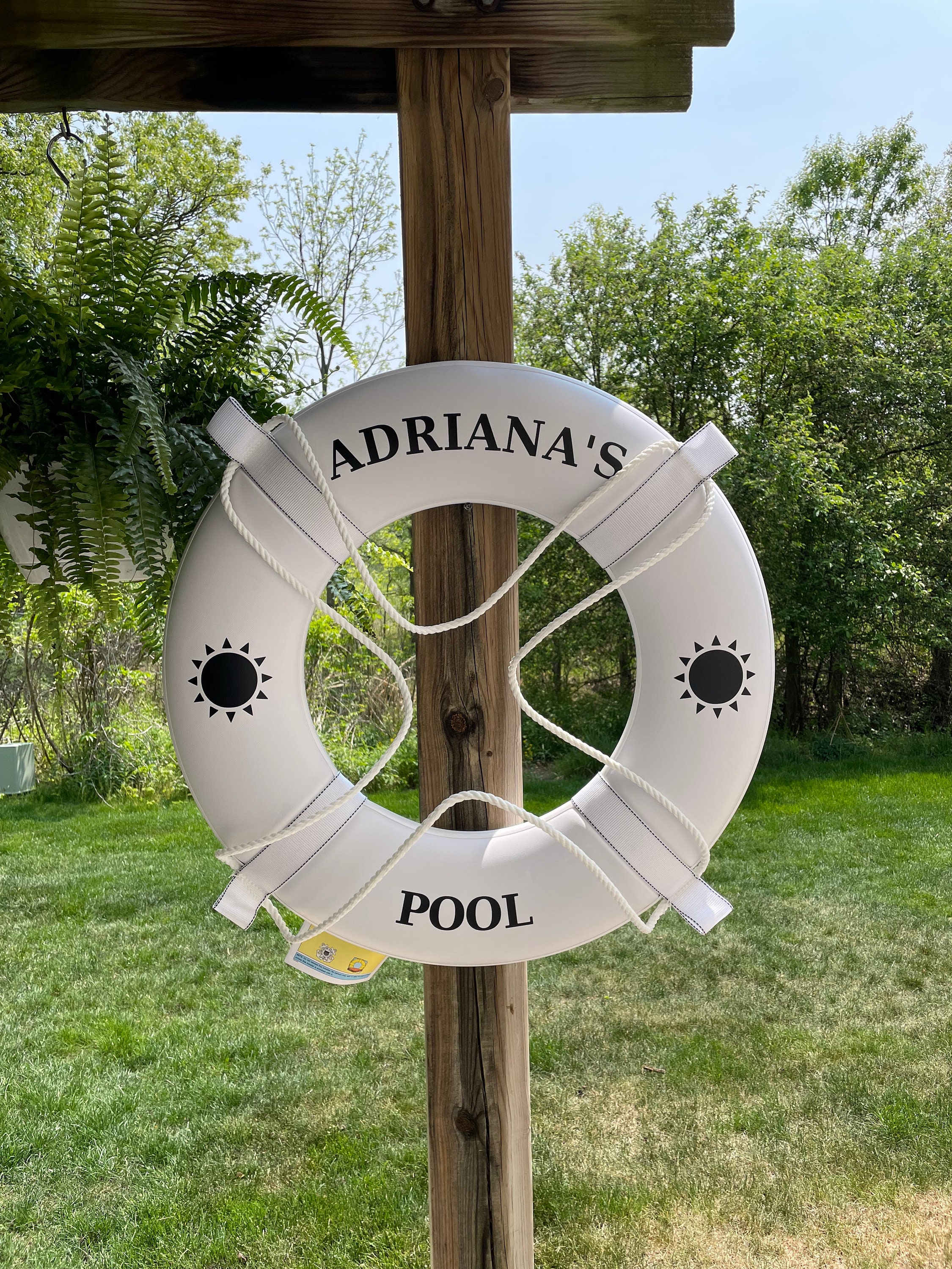 Life Ring Lettering Kit Decorative Life Ring - Customlife Ring | Custom Pool Decor | Custom ...