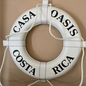 Personalized Life Ring | Custom Life Ring - 4 sided  | Custom Pool Decor | Custom Boat Decor | Personalized Life Ring| USCG Approved