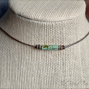 Boho Style Dainty Leather Choker for Woman or Teen Girl