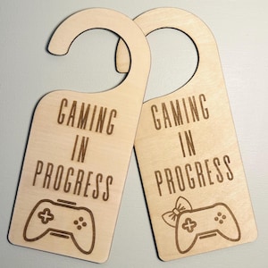 Gaming in Progress Door Hanger | Teen Gamer Gift