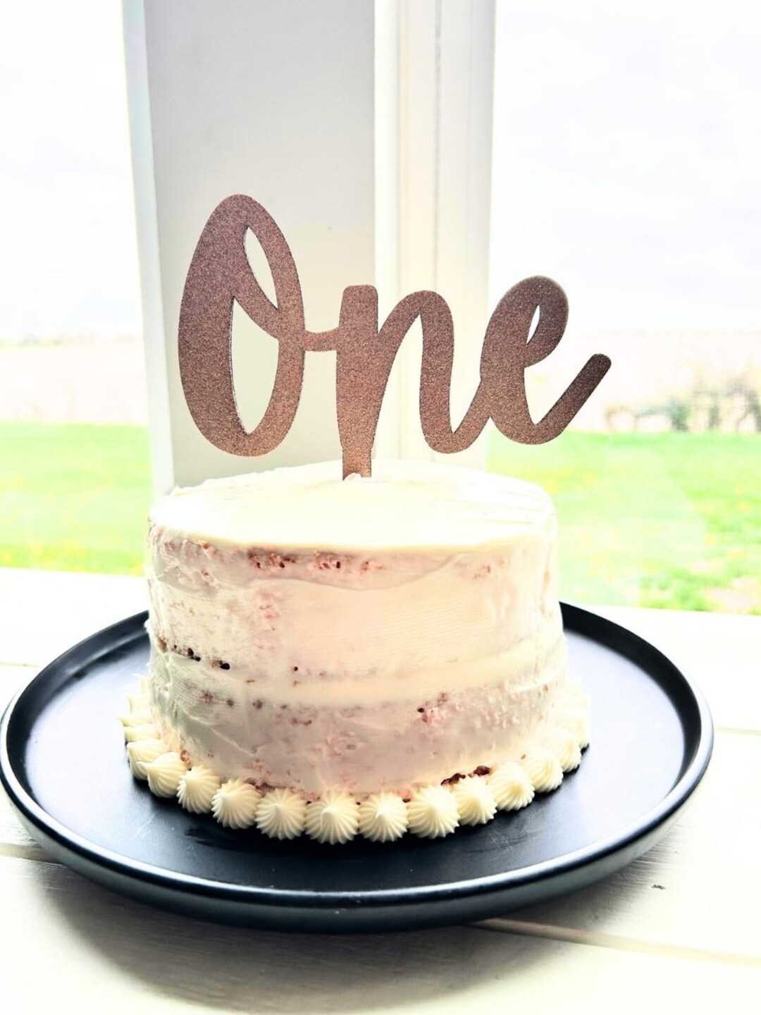 First Birthday Cake Topper | One Theme | Smash Cake | Rose Gold - Etsy