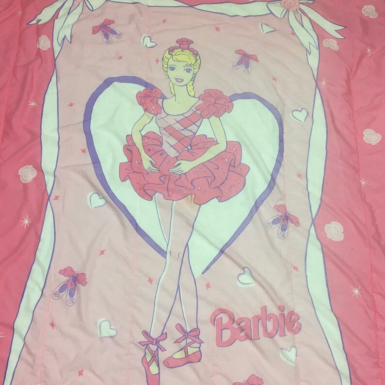 Vintage Barbie Comforter Ballerina Barbie Blanket 90s Barbie | Etsy